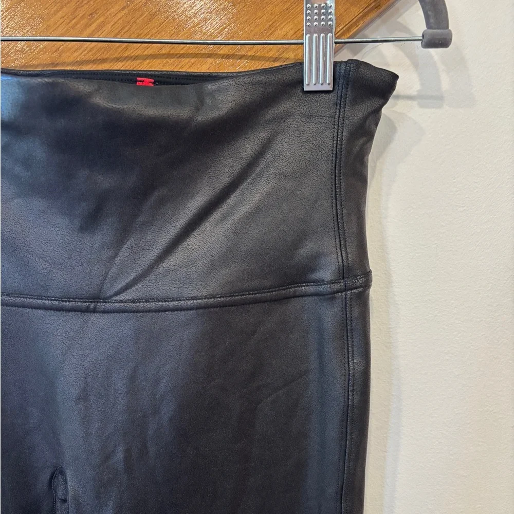 SPANX Faux Leather Black Leggings - Picture 3 of 6